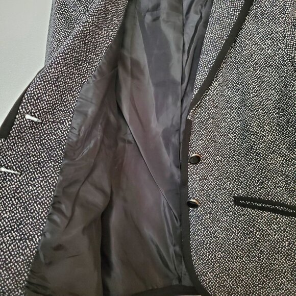Covington Black & White Textured Two-Piece Suit Jacket & Skirt Womens Size M/L - Picture 6 of 9